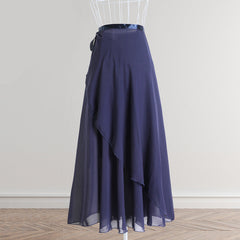 Perrine Flow Chiffon Wrap Long Skirt