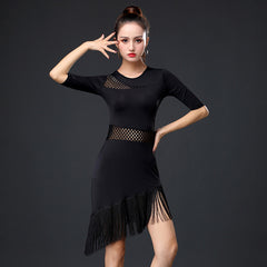 Norissea Mesh Panel Tassel Dress