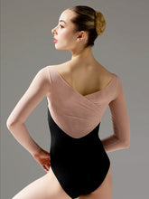 Delmira Sheer Mesh Long Sleeve Leotard