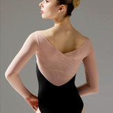 Delmira Sheer Mesh Long Sleeve Leotard