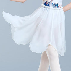 Eulalia Petal Hem Chiffon Dance Skirt