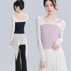 Gwyneira Lace Long Sleeve Training Top