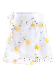 Kaelani Embroidered Wrap Skirt