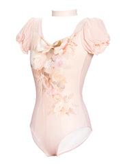 Liriel Floral Mesh Sleeve Leotard
