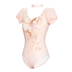 Liriel Floral Mesh Sleeve Leotard