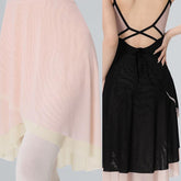 Olivine Double-Layer Contrast Mesh Skirt
