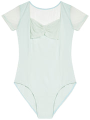 Tullia Pleated Mesh Patchwork Leotard