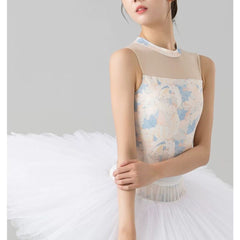 Honestee Floral Mesh Elegance Leotard