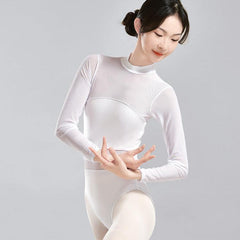 Isavelle Mesh Contour Open-Back Leotard