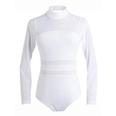 Isavelle Mesh Contour Open-Back Leotard