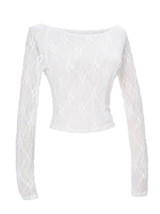 Norina Off-Shoulder Lace Long Sleeve