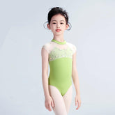 Jasina Embroidered Mesh Panel Leotard