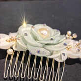 Dorienne Floral Crystal Hair Comb
