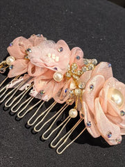 Dorienne Floral Crystal Hair Comb