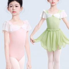 Ariela Bow Flutter Sleeve Leotard