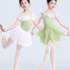 Ariela Bow Flutter Sleeve Leotard