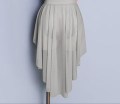 Perlina Layered Mesh Pleated Wrap Skirt