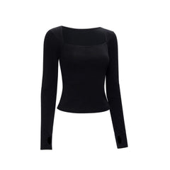 Belvoria Square Neck Long Sleeve Top