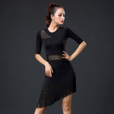 Norissea Mesh Panel Tassel Dress