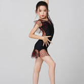 Quirela Mesh Ruffle Hem Dress