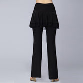 Zavienne High-Waist Skirted Pants