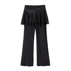Zavienne High-Waist Skirted Pants