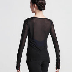 Aldevienne Sheer Sleeve Practice Top