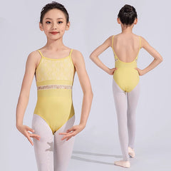 Wexira Lace Panel Camisole Leotard