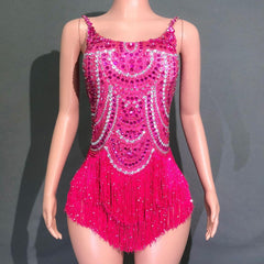 Telavienne Crystal Fringe Bodysuit