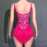 Telavienne Crystal Fringe Bodysuit