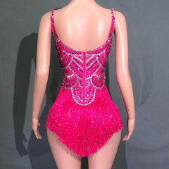 Telavienne Crystal Fringe Bodysuit