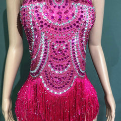 Telavienne Crystal Fringe Bodysuit