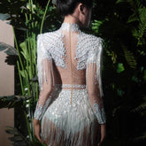 Ulavelle Crystal Fringe Rhinestone Costume