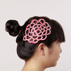 Xelavienne Rhinestone Floral Hair Clip