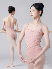 Poryavella Ruched Mesh Leotard
