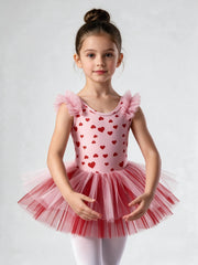 Brelis Heart Print Tutu Dress