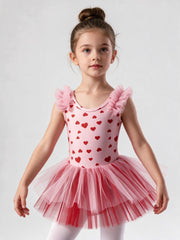 Brelis Heart Print Tutu Dress