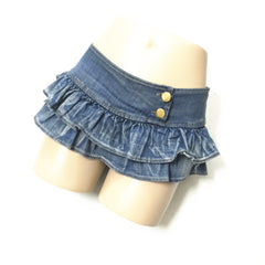 Jorevienne Ruffle Denim Skort