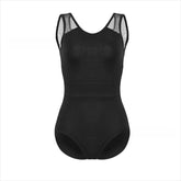 Fayrina Star Mesh Panel Sleeveless Leotard