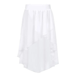 Petalene Chiffon Ballet Side-Dip Wrap Skirt