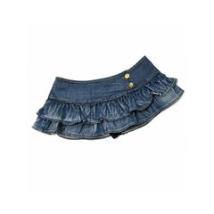 Jorevienne Ruffle Denim Skort