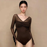 Urinavelle Mesh Sleeve Leotard