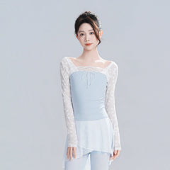 Gwyneira Lace Long Sleeve Training Top