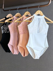 Ivara Halter-Neck Lace Leotard