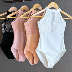 Ivara Halter-Neck Lace Leotard
