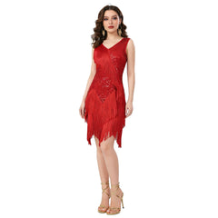 Yoravienne Sequin Fringe Stage Dress
