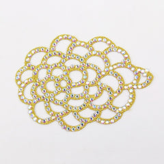 Xelavienne Rhinestone Floral Hair Clip