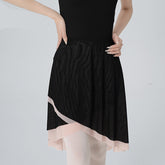 Olivine Double-Layer Contrast Mesh Skirt