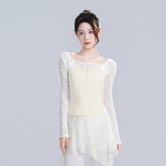 Gwyneira Lace Long Sleeve Training Top