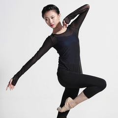 Aldevienne Sheer Sleeve Practice Top